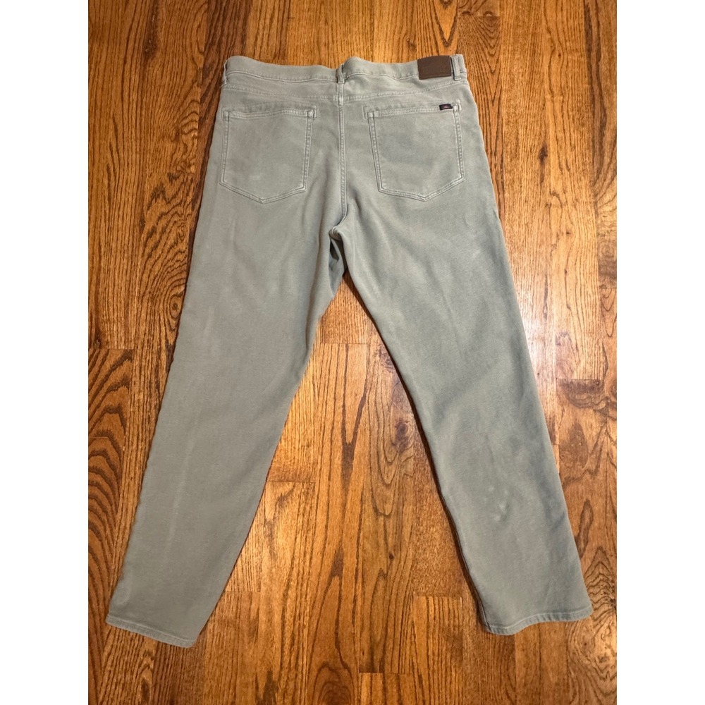 Faherty Brand Mens 5-Pocket Straight Leg Pants Sage Green Grey 38x30 - Picture 9 of 16